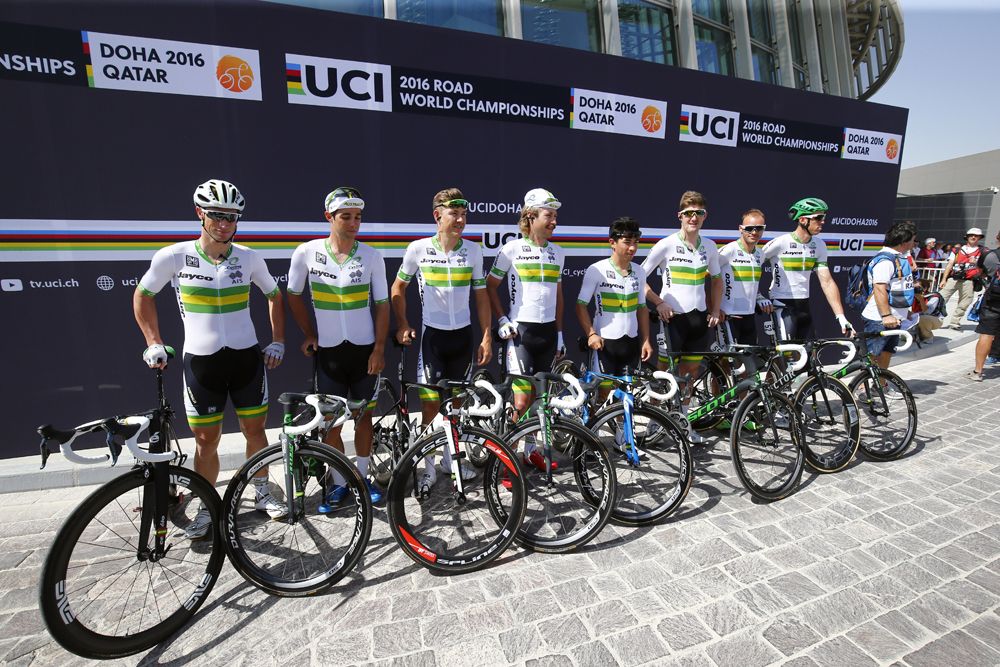 The Australian team at the start