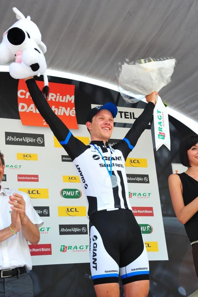 Nikias Arndt (Giant-Shimano) enjoys his moment on the podium