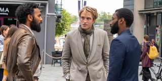 Himesh Patel, Robert Pattinson and John David Washington in Tenet