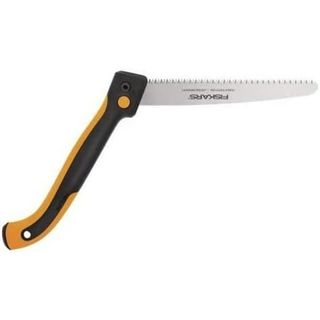 Fiskars 10-Inch Handsaw, New Soft Grip 10-Inch Pruning Saw, Folding, Black and Orange