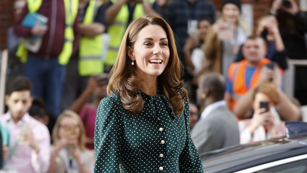 Kate Middleton's Green Polkadot Dress from L.K.Bennett Looked so Festive at  Evelina London Children's Hospital | Marie Claire