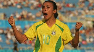 Marta of Brazil during the 2004 Summer Olympic Games