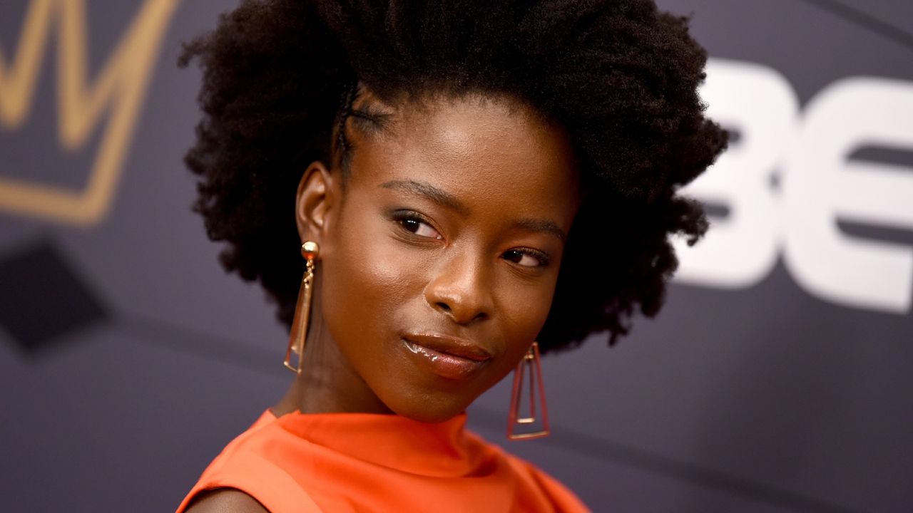 Amanda Gorman attends the Black Girls Rock! 2018 Red Carpet at NJPAC on August 26, 2018 in Newark, New Jersey.