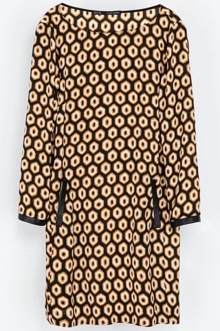 Zara Faux Leather Combination Dress, £35.99