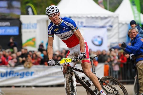 Julien Absalon (Orbea) on his way to a win in Heubach.