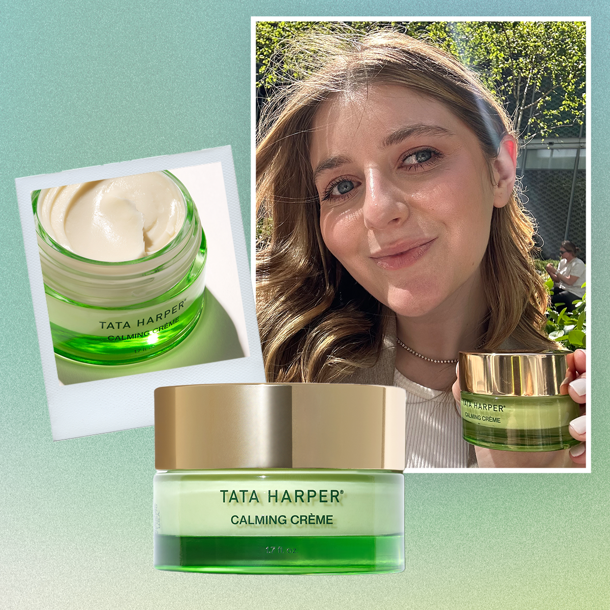 editor Samantha Holender with tata harper creme