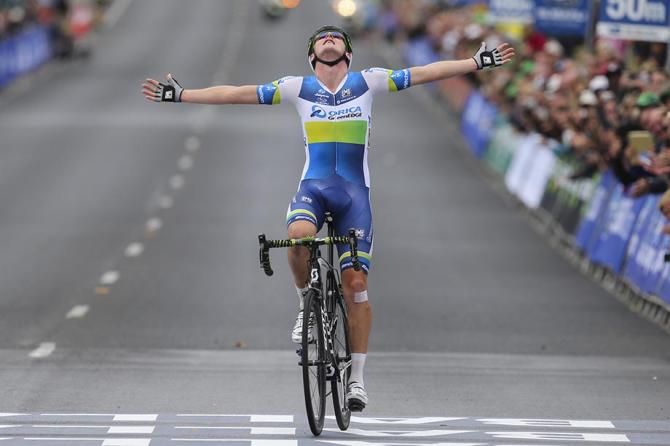 Luke Durbridge (Orica GreenEdge) takes a historic win in capturing the Australian road race title