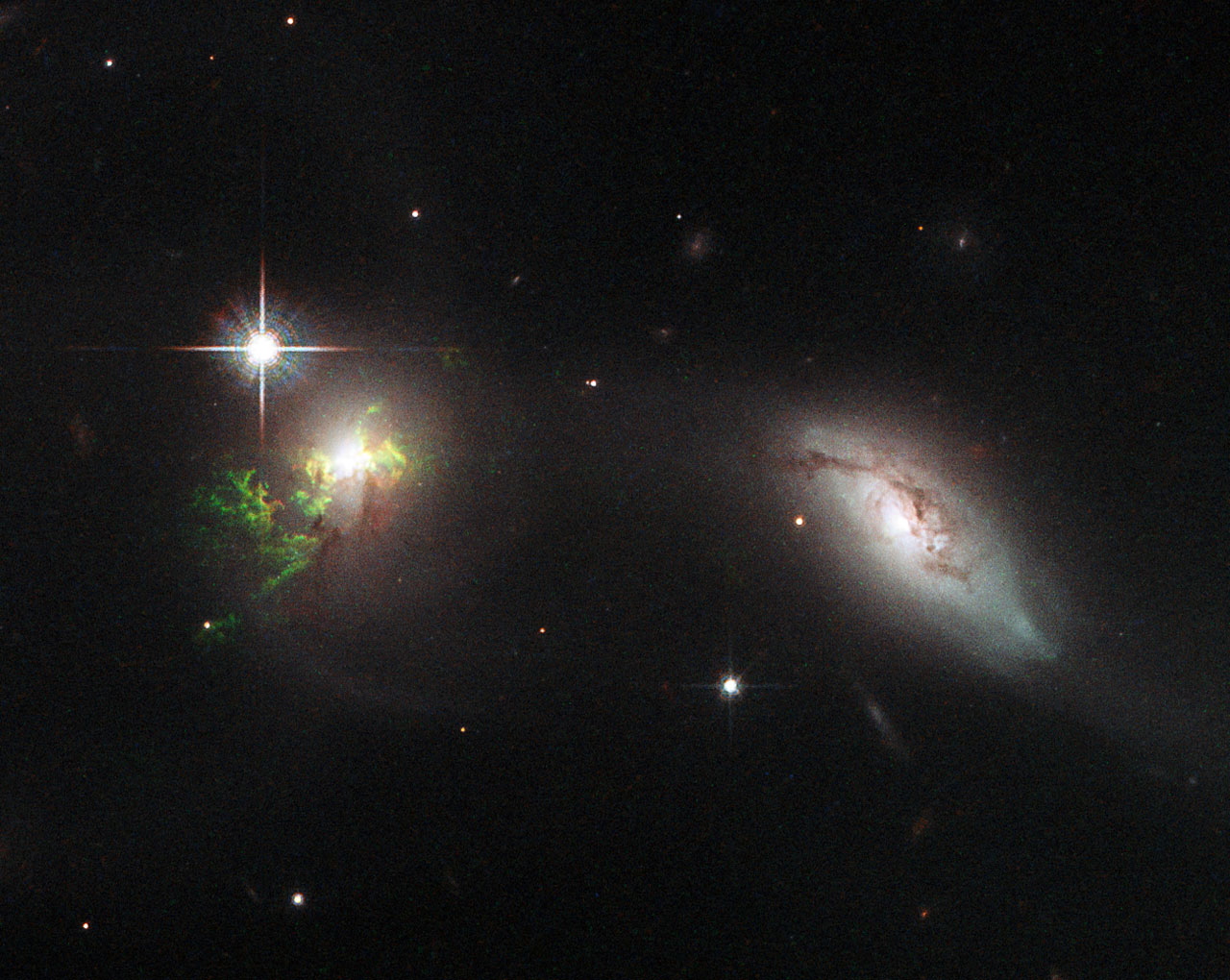 Green Filament in Galaxy UGC 11185