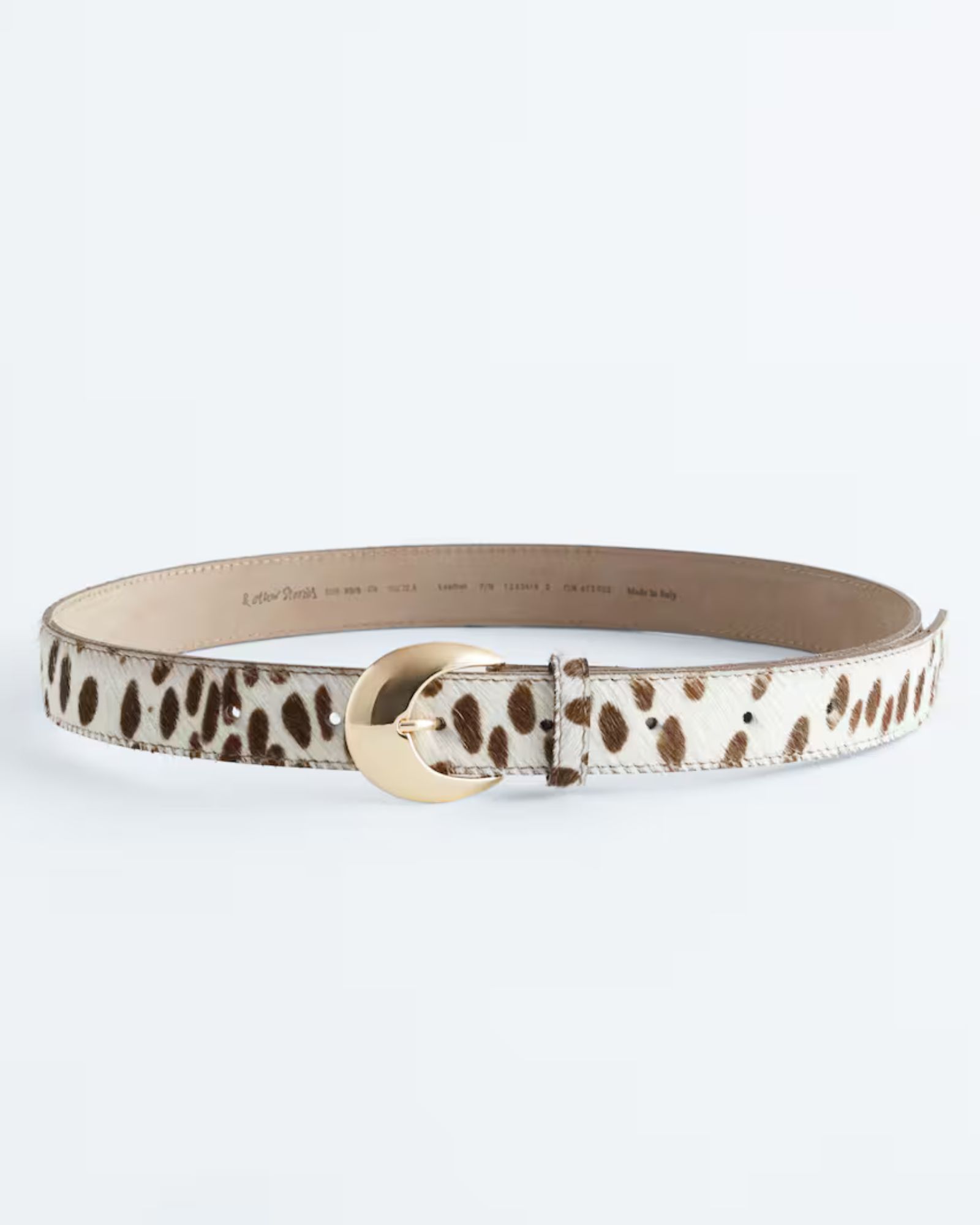 & Other Stories Cow Print Leather Belt