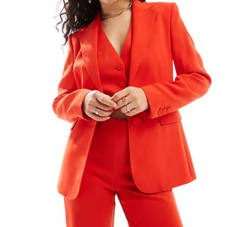 Mango Co-Ord Blazer in Red