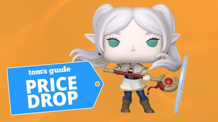 Frieren Funko Pop figure on orange background