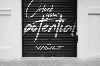 Unlock your potential graffiti on garage door