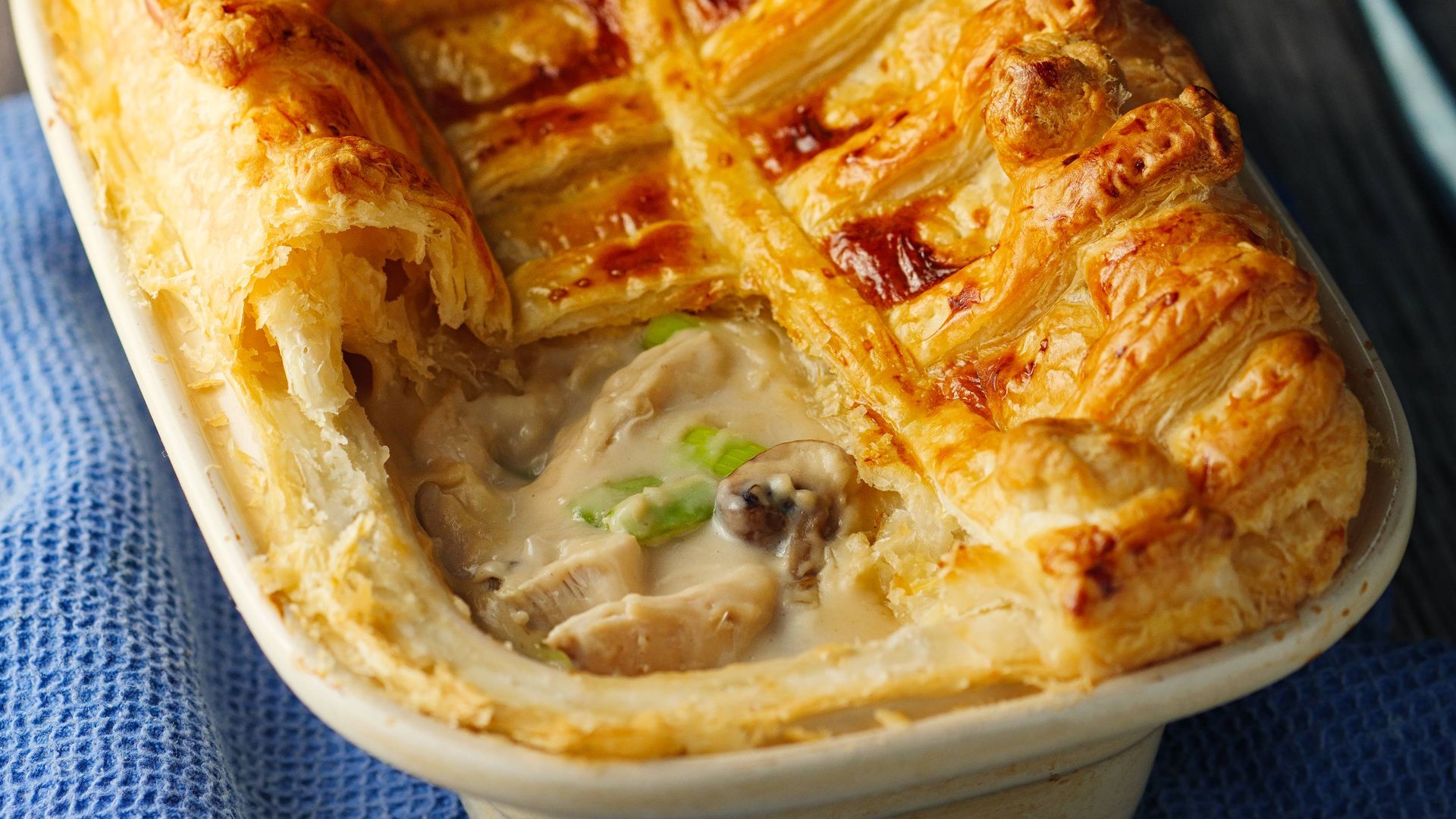 Hairy Bikers' chicken and mushroom pie British Recipes GoodtoKnow