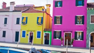 Window, Purple, Neighbourhood, Magenta, Facade, Pink, Building, Colorfulness, Violet, House,