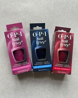 @gracelindsay__ OPI Nail Envy nail polishes in different colours