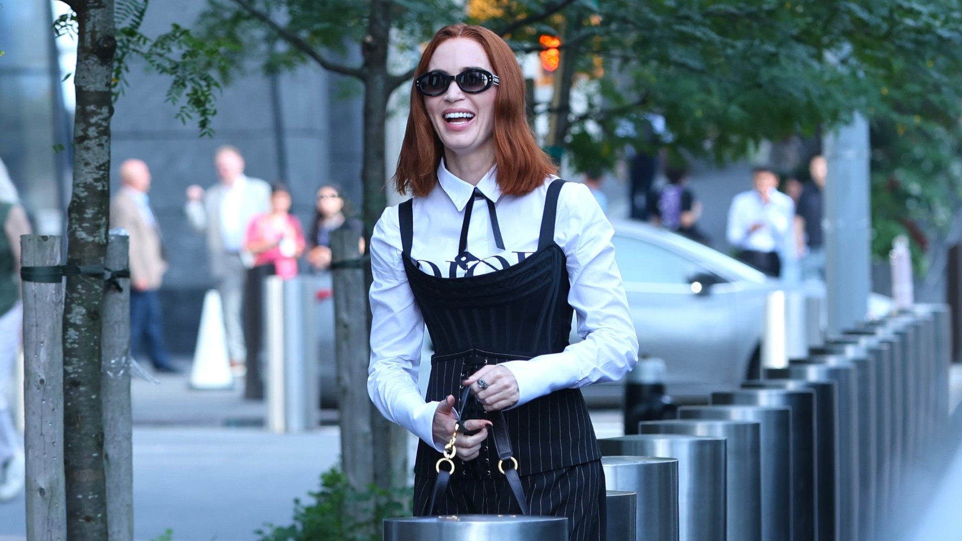 Emily Blunt on the set of &#039;The Devil Wears Prada 2&#039;