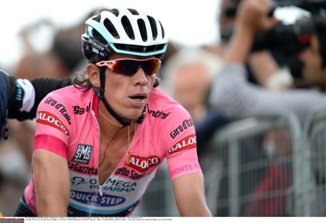 Rigoberto Uran (Omega Pharma-Quick Step) has his poker face on