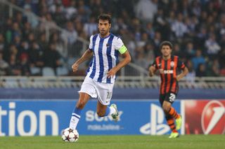 Xabi Prieto in action for Real Sociedad against Shakhtar Donetsk in the Champions League in 2013.
