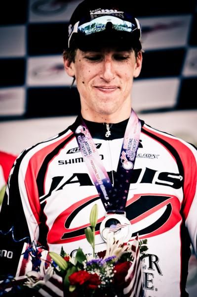 Tom Zirbel (Jamis-Sutter Home) looking pretty pleased with his second place ride today.