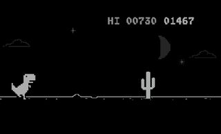 how to hack the chrome dinosaur game - dark mode