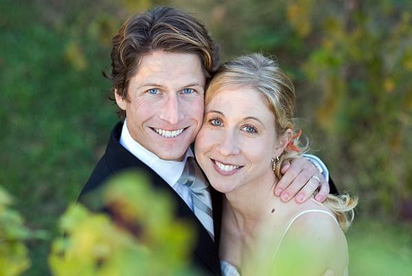Peter and me in the grape vines.