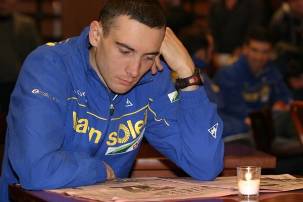 Marcello Pavarin relaxes before the formalities