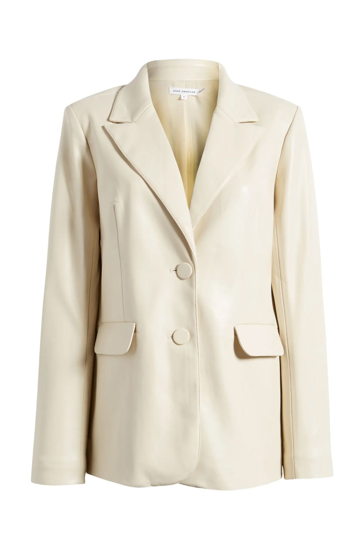 Good American Better Than Leather Faux Leather Blazer