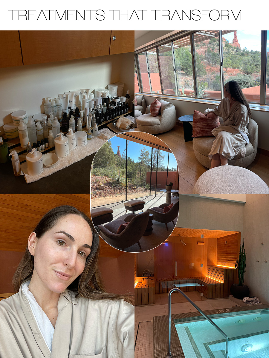 Editor collage highlighting the wellness spa and resort Mii Amo.