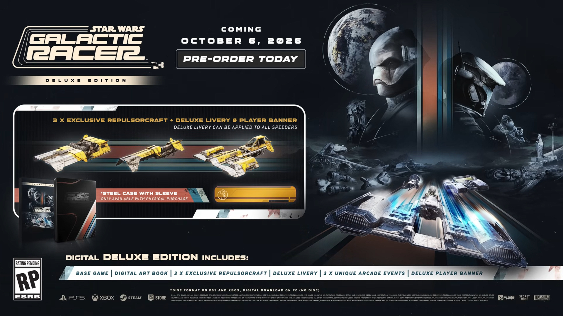 Screenshot from the upcoming Star Wars video game "Star Wars: Galactic Racer".