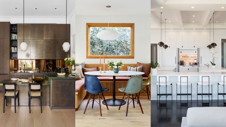 A composite of kitchen lighting ideas