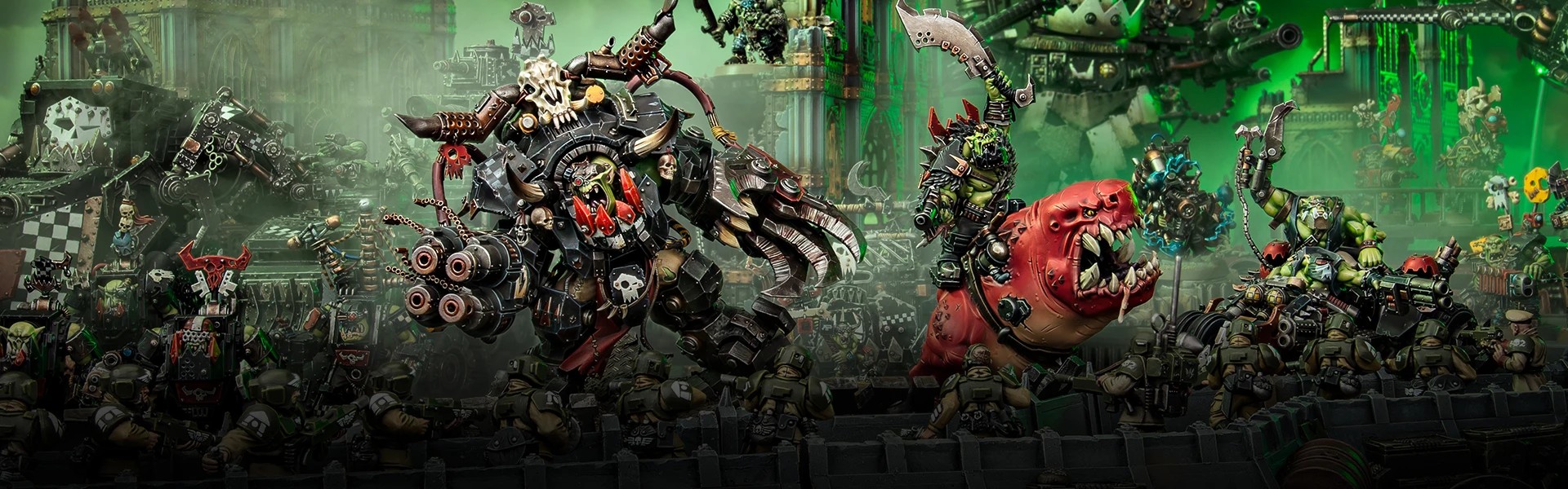 An mob of Orks led by Ghazkull Thraka