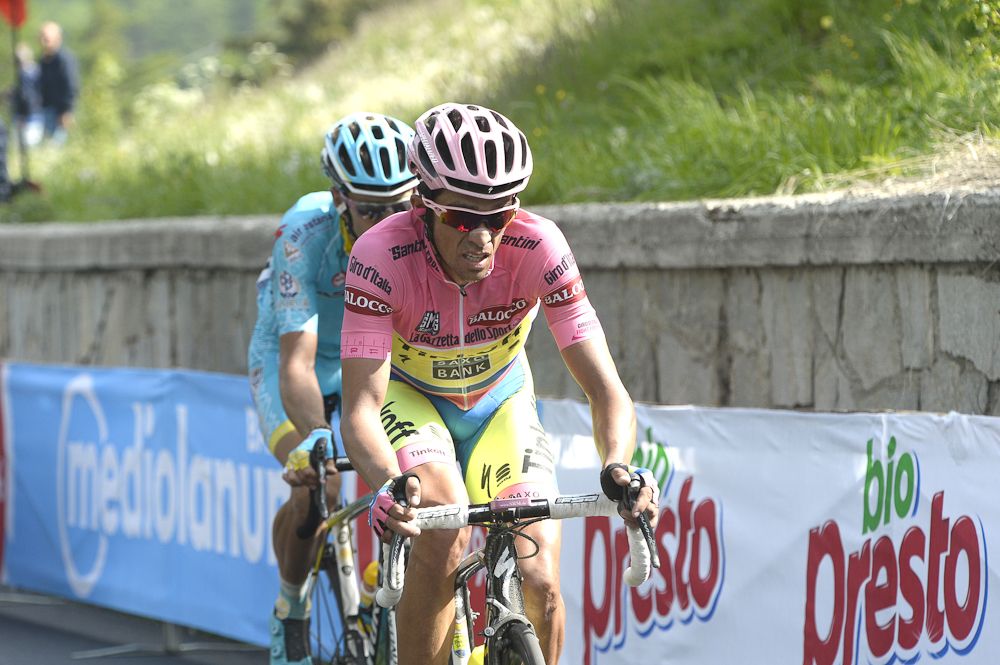 Alberto Contador finished sixth on the stage.