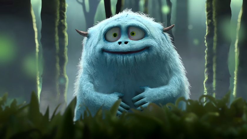 An AI-generated image of a blue creature from the AI animated movie Critterz