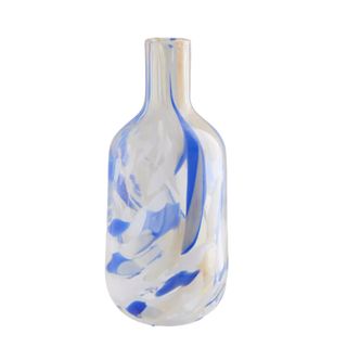 Blue watercolor glass carafe