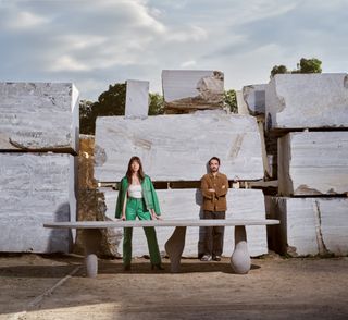 Agnes Studio at Guatemarmol, the largest stone quarry in Guatemala, with their 'Altar' dining table