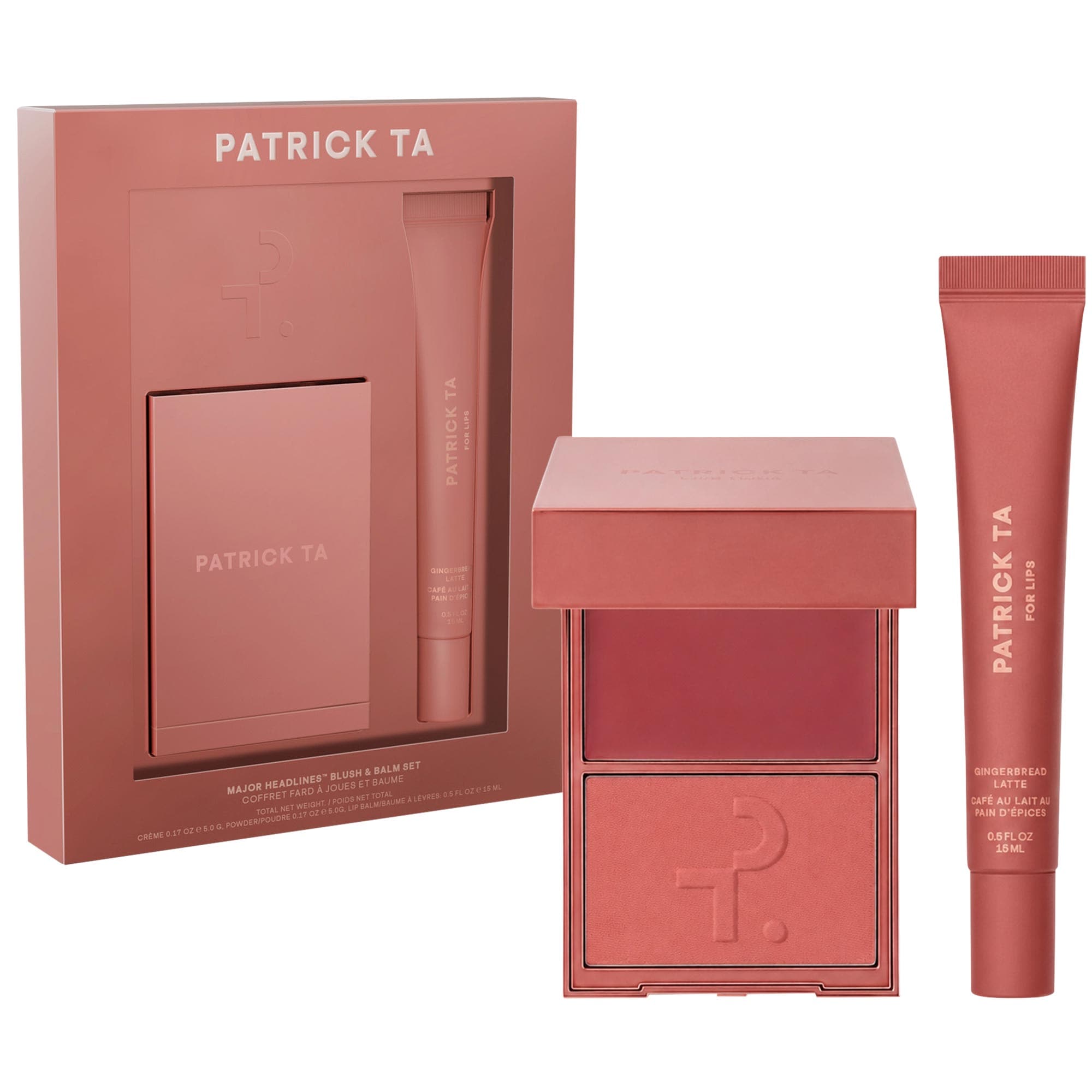 Major Headlines Double-Take Cr&amp;egrave;me &amp;amp; Powder Blush Duo &amp;amp; Lip Balm Makeup Gift Set - Something Sweet, Vanilla Chai