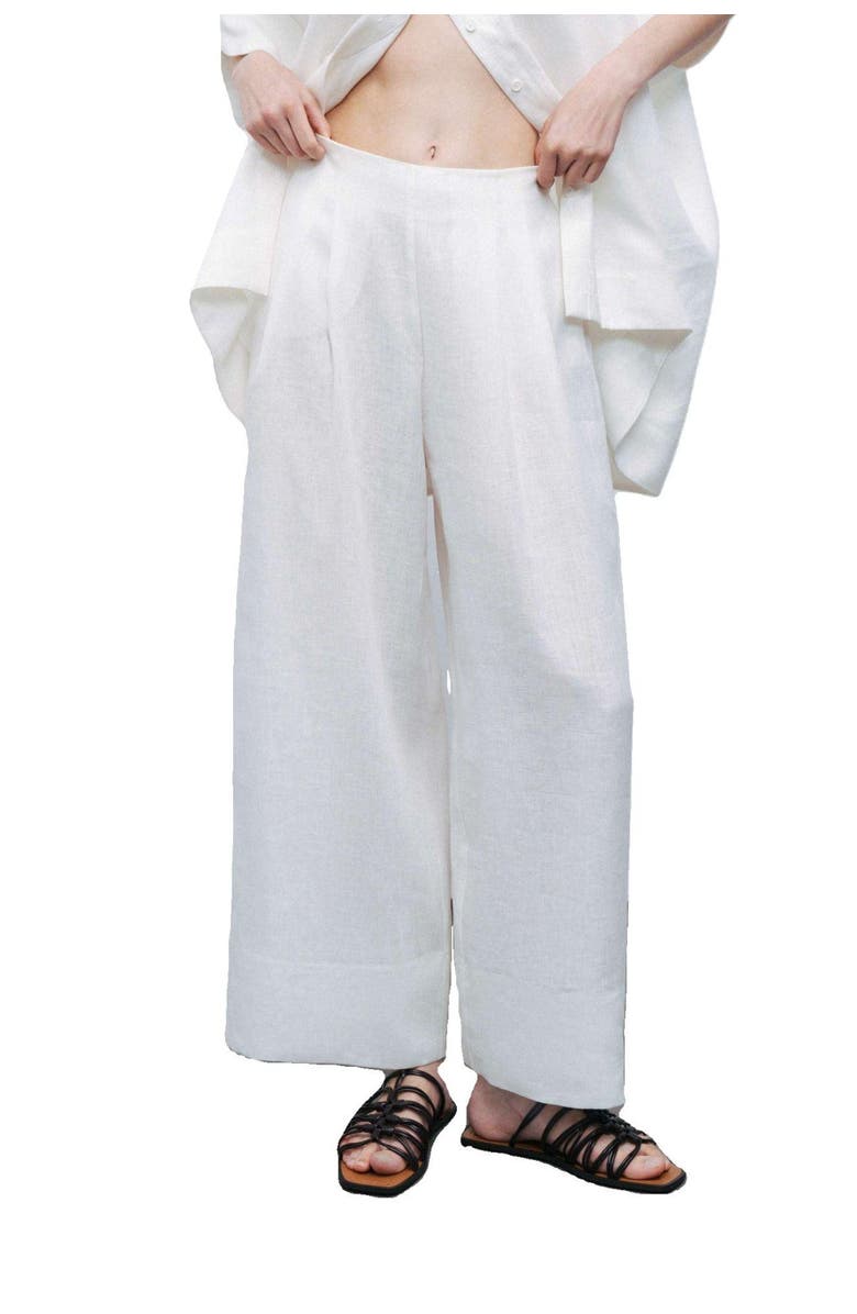 Linen Double Leg Pants