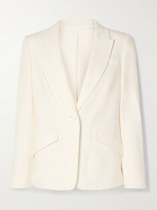 Cotton and Linen-Blend Twill Blazer