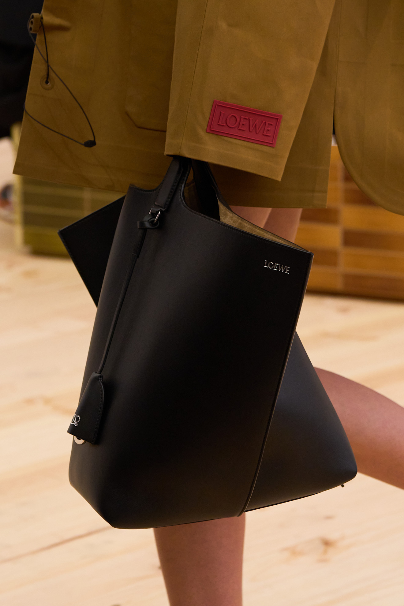 tote bags on the spring 2026 loewe runway