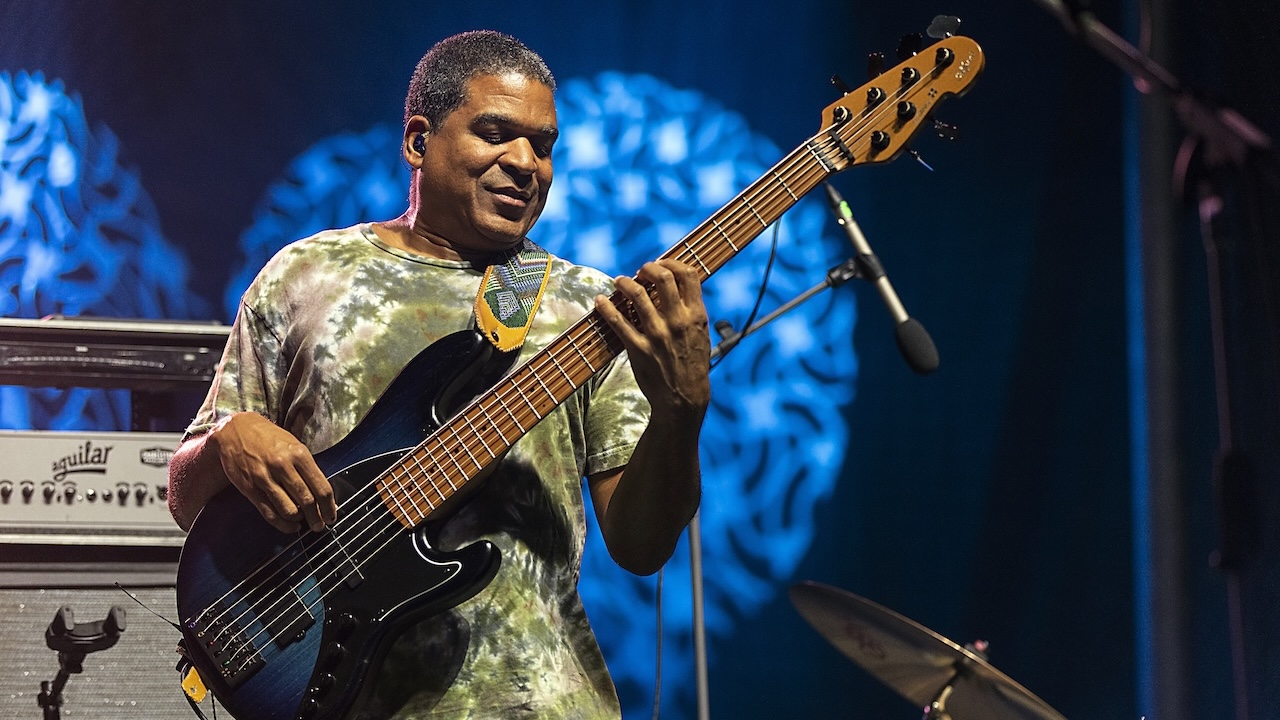 Bassist Oteil Burbridge of Oteil & Friends performs during Day One of the inaugural Queen City Jam Session at NoDa Brewing Company on August 19, 2022 in Charlotte, North Carolina.