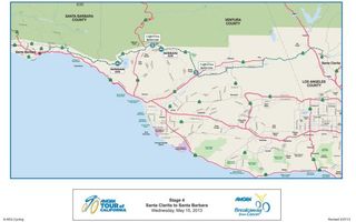 2013 Amgen Tour of California Stage 4 Map