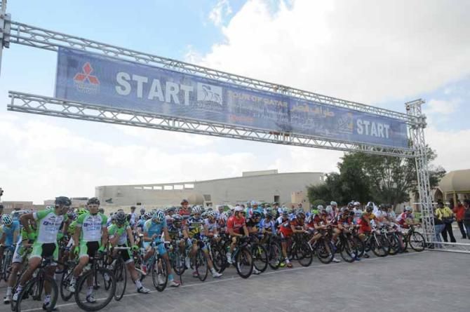 The start of the Tour of Qatar