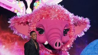 Nick Cannon with Baby Mammoth on The Masked Singer