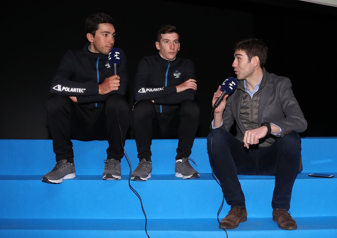 Juan Camacho and Miguel Ballesteros on stage