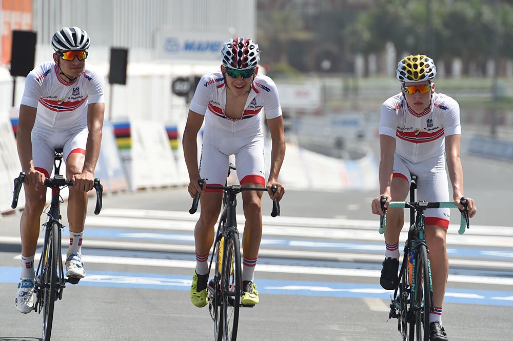 The Norwegian team tests the Worlds course