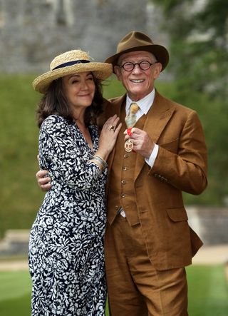 John Hurt and wife Anwen at Windsor Castle