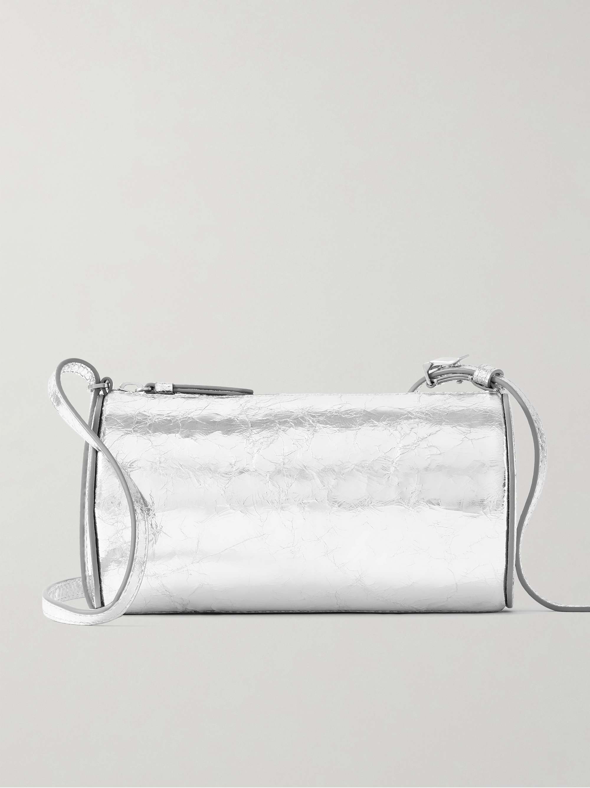 Silo Metallic Crinkled-Leather Shoulder Bag