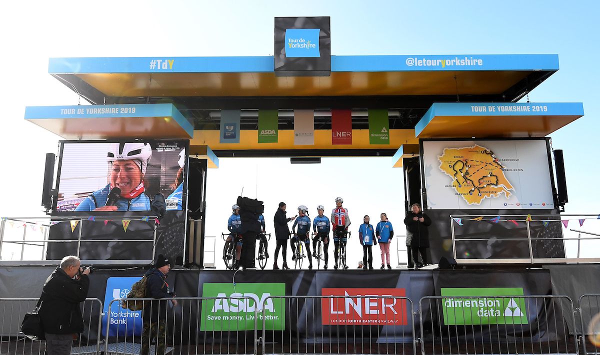 The stage start
