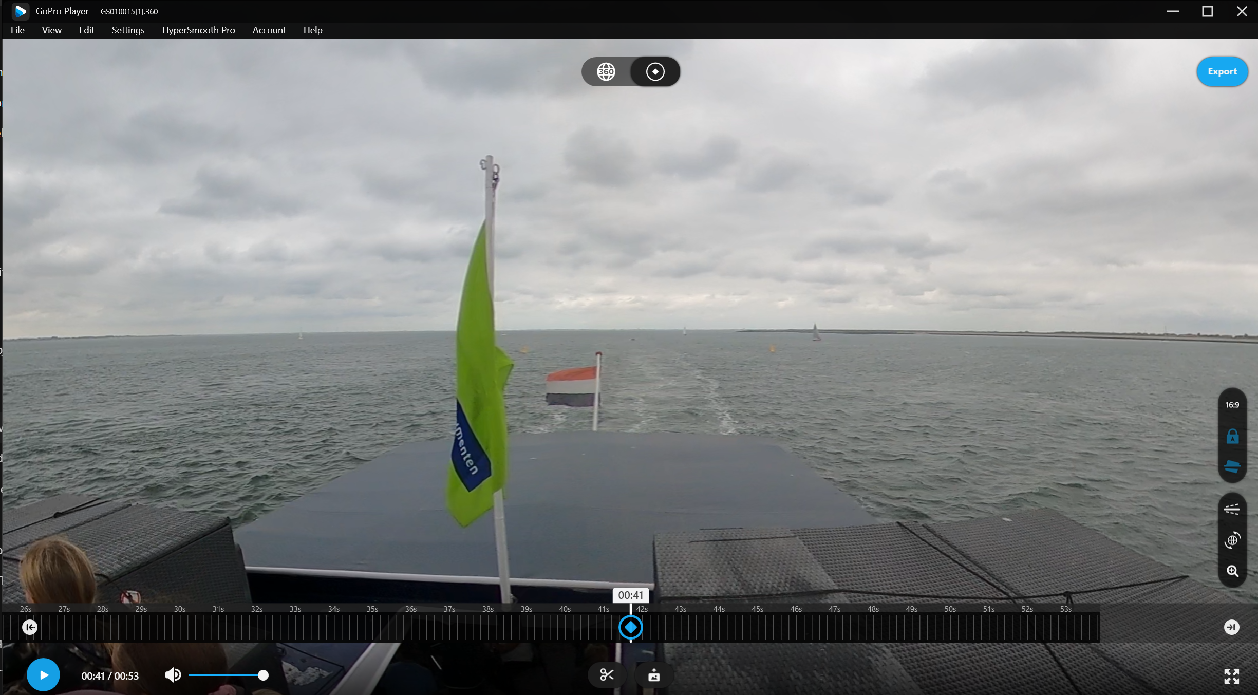 De GoPro-player op de desktop.