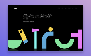 Web design trends 2022: screenshot of SVZ homepage